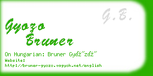 gyozo bruner business card